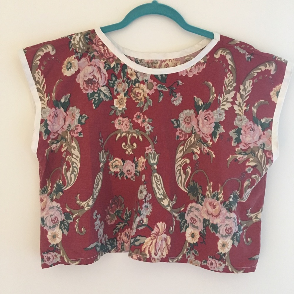 2/$20 Artisan-Made CropTop /Vintage  / 1 of a kind